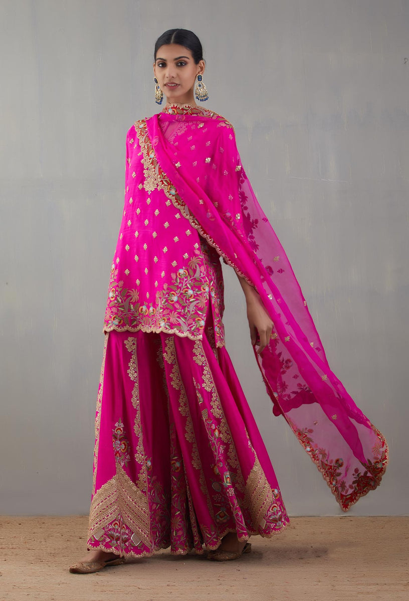 Hot Pink Sharara Set – NidhiTholia
